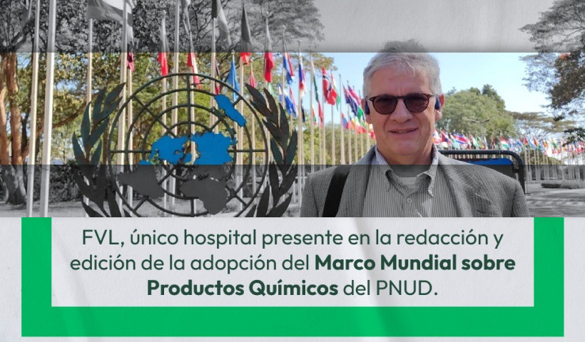 FVL, único hospital presente en la redacción y edición de la adopción del Marco Mundial sobre Productos Químicos del PNUD